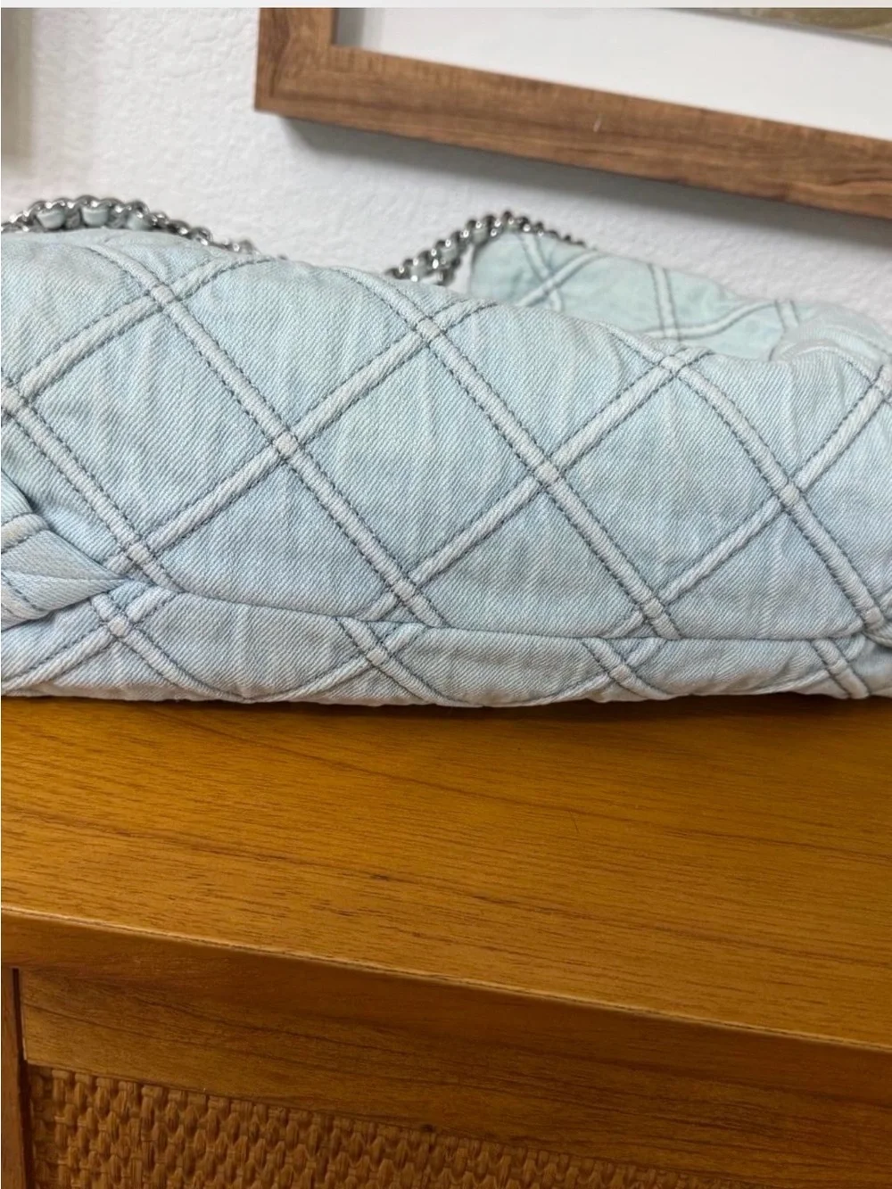Tory Burch Fleming soft denim hobo bag, large size excellent condition
